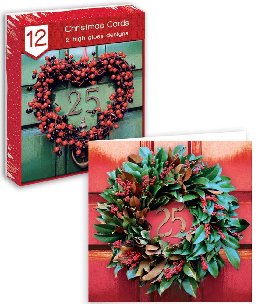 12 x Glossy Christmas Cards