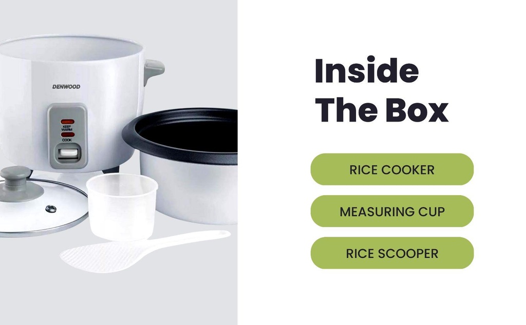 1.0L Rice Cooker - NON STICK AUTOMATIC ELECTRIC COOKER - 400 w