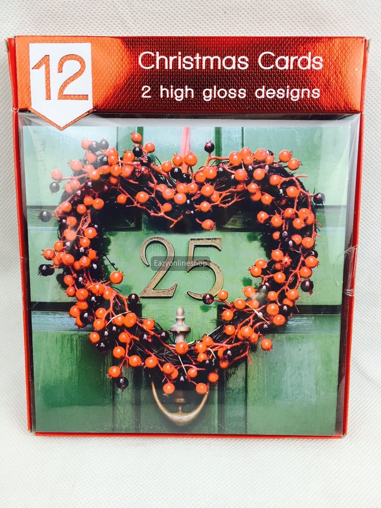 12 x Glossy Christmas Cards