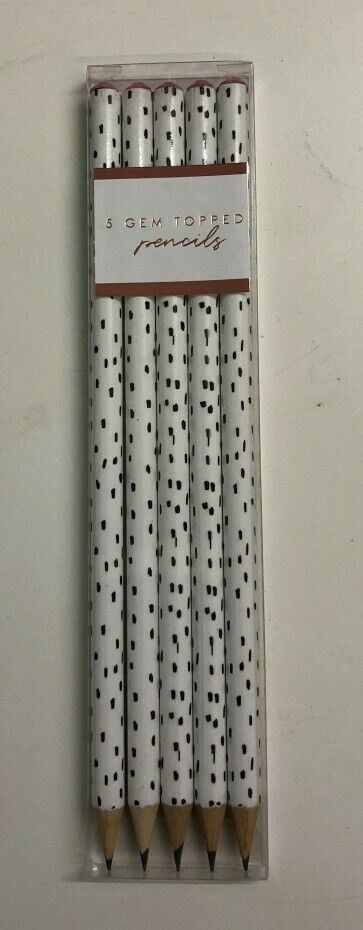 5 x Gem Topped Glam Pencil