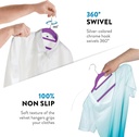 10 PK Velvet Hangers Set Packed