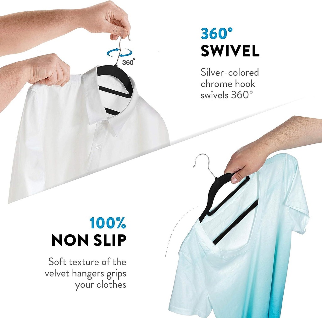 10 PK Velvet Hangers Set Packed