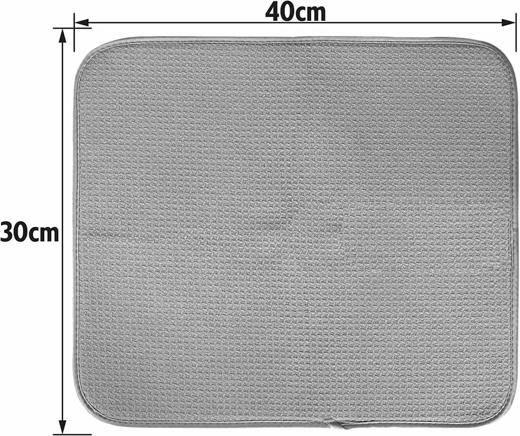 1 X Dish Drying Microfiber Mat 30cm x 40cm