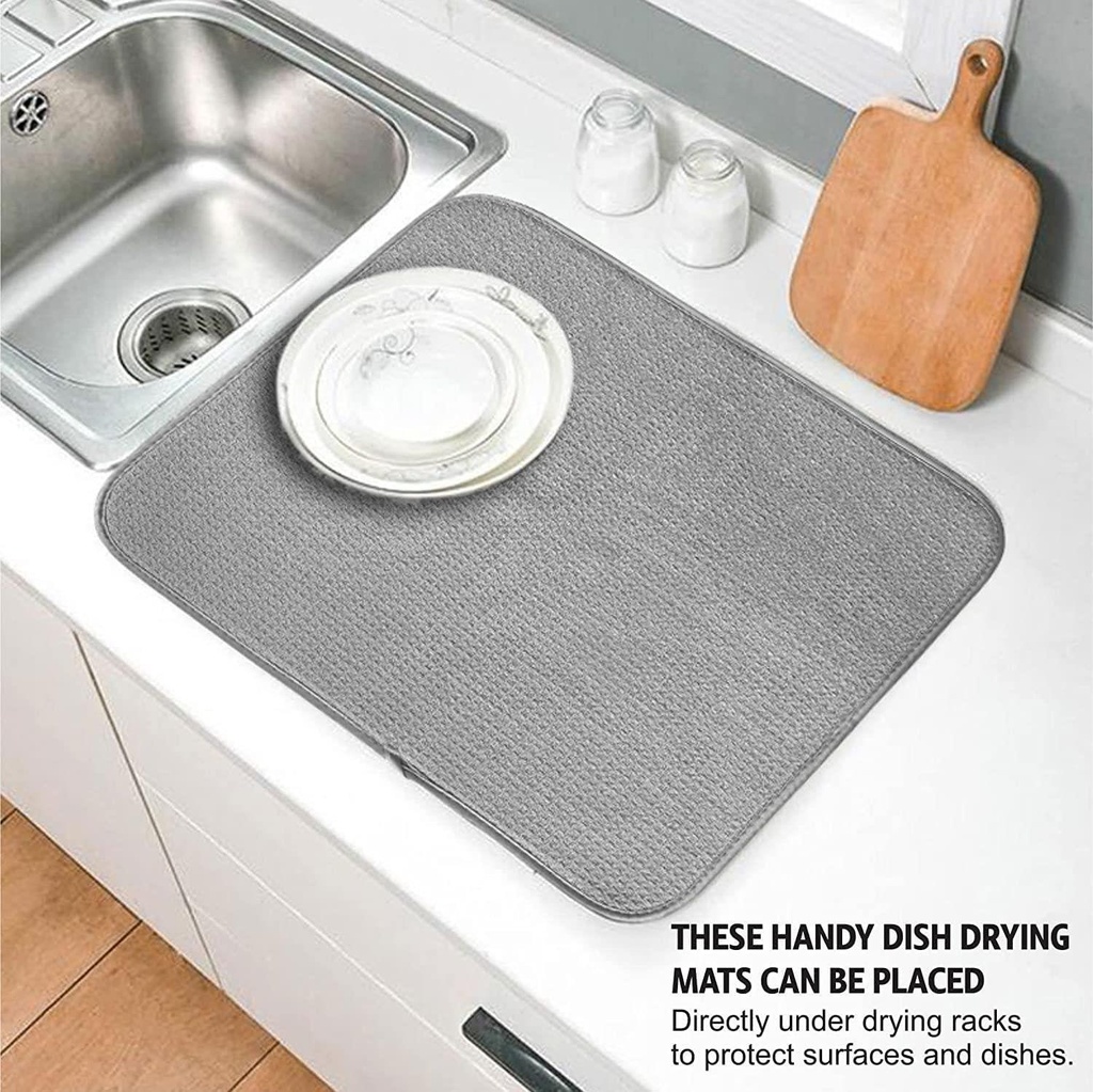 1 X Dish Drying Microfiber Mat 30cm x 40cm
