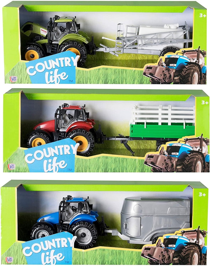 1 X TRACTOR & TRAILER Country Life 3 assorted