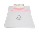 1 X Fabric Beige White Laundry Bag Zip Mesh Underwear 30 x 40cm