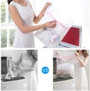 1 X Fabric Beige White Laundry Bag Zip Mesh Underwear 30 x 40cm