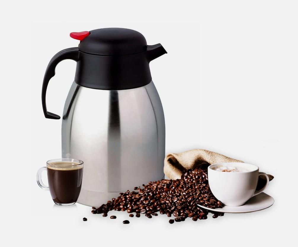 1.5L Stainless Steel Double Wall Jug Vacuum Thermos Flask Teapot Coffee
