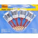 10 Pack Paint Brush Fine Brushes DIY Set - (1/2" 1" 1.5" 2" 2.5")