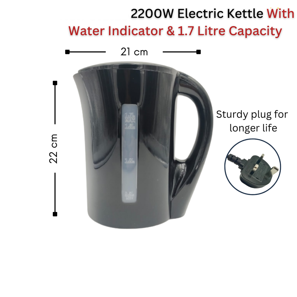 1.7 Litre Kettle Immersed Cordless Dual Water Indicator - 2kw White
