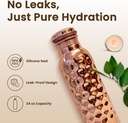 1 Liter Copper Water Bottle - Diamond