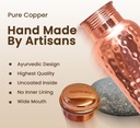 1 Liter Copper Water Bottle - Hammer