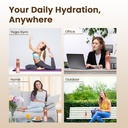 1 Liter Copper Water Bottle - Hammer