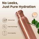1 Liter Copper Water Bottle - Plain