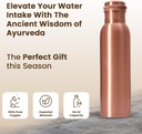 1 Liter Copper Water Bottle - Plain
