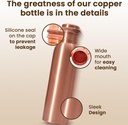 1 Liter Copper Water Bottle - Plain
