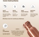 1 Liter Copper Water Bottle - Plain