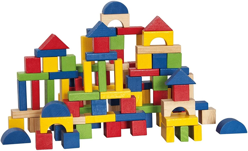 100pcs Blocks in a Bucket Shape Sorting