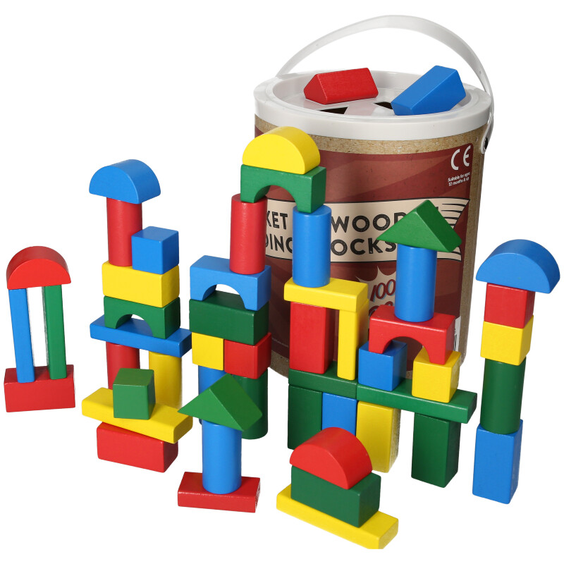 100pcs Blocks in a Bucket Shape Sorting