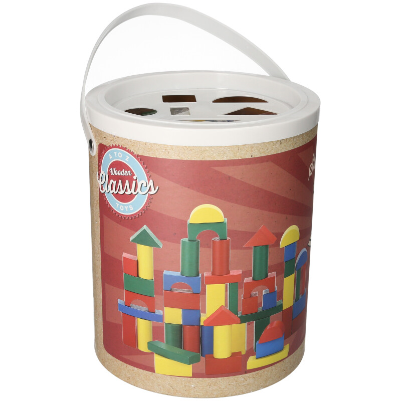 100pcs Blocks in a Bucket Shape Sorting