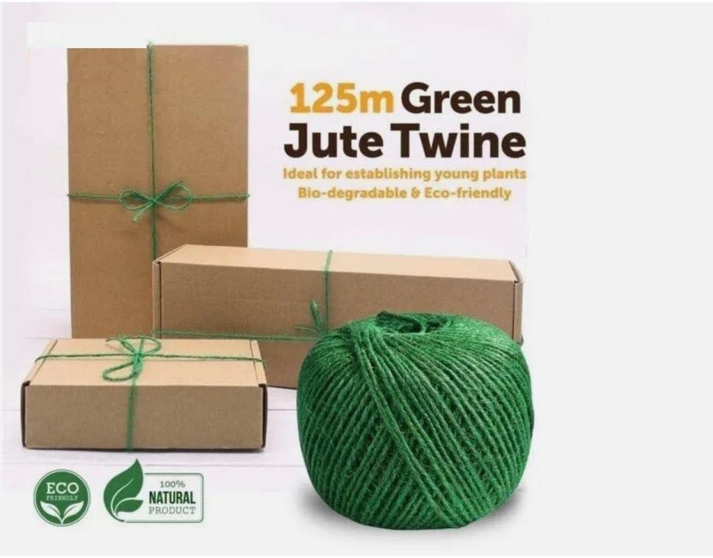 125m Garden Jute Twine Green Plant Support String Pack Of 3