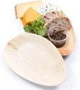 10'' Palm Leaf Plate Plates 10x6 Inch Oval - 10 pcs