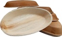 10'' Palm Leaf Plate Plates 10x6 Inch Oval - 10 pcs