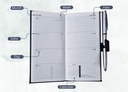 2025 Week To View Premium Padded Slim Pocket Diary Stud Close Diary With Pen