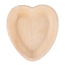 10 pcs  7'' Palm Leaf Plate heart shape - 10 pcs