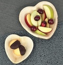 10 pcs  7'' Palm Leaf Plate heart shape - 10 pcs
