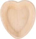 100 pcs  7'' Palm Leaf Plate heart shape - 100 pcs