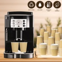 1000 X 12oz Disposable Kraft Ripple Paper Cups Insulated Brown Paper Cups