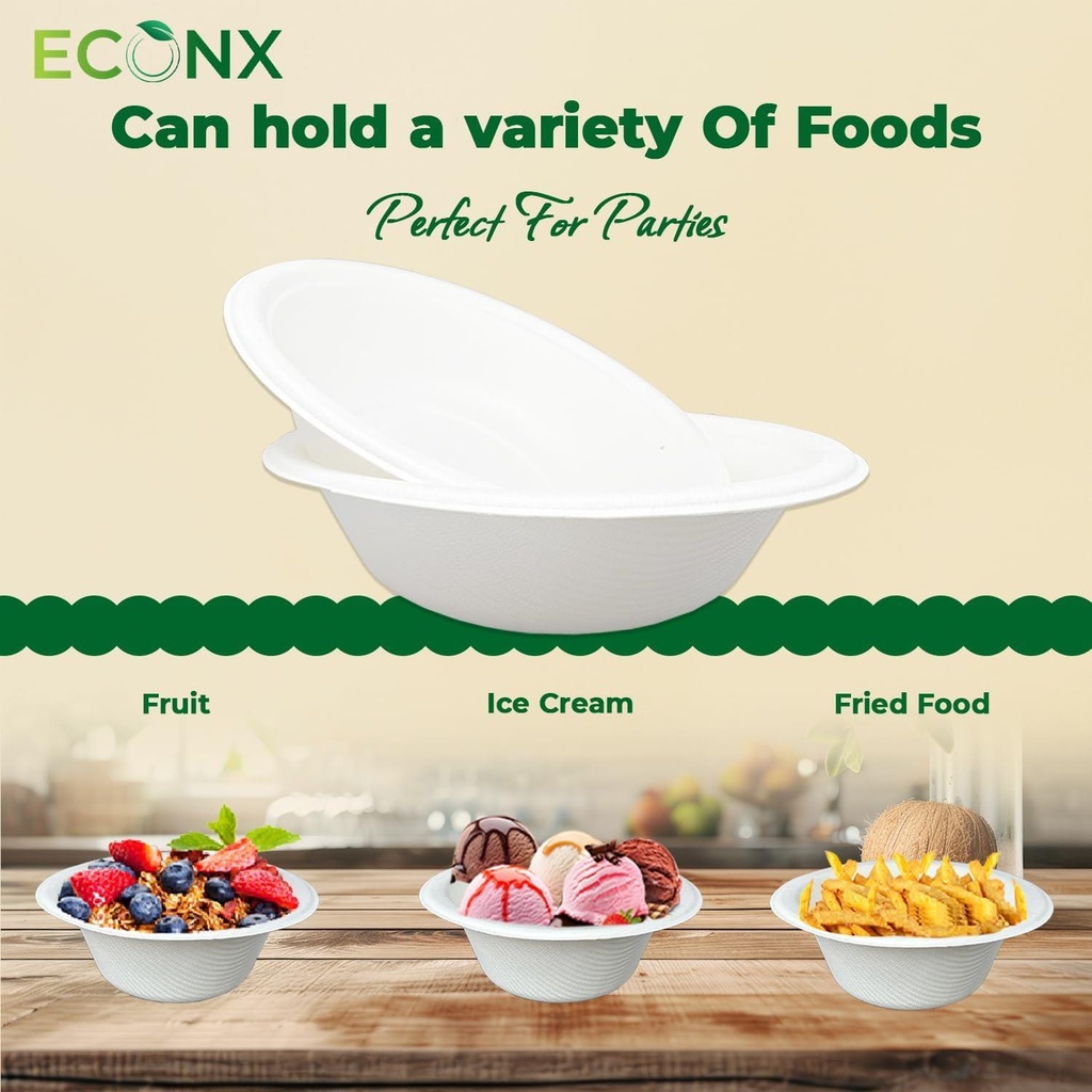 100 X 6oz 180ml Bowl  Bagasse