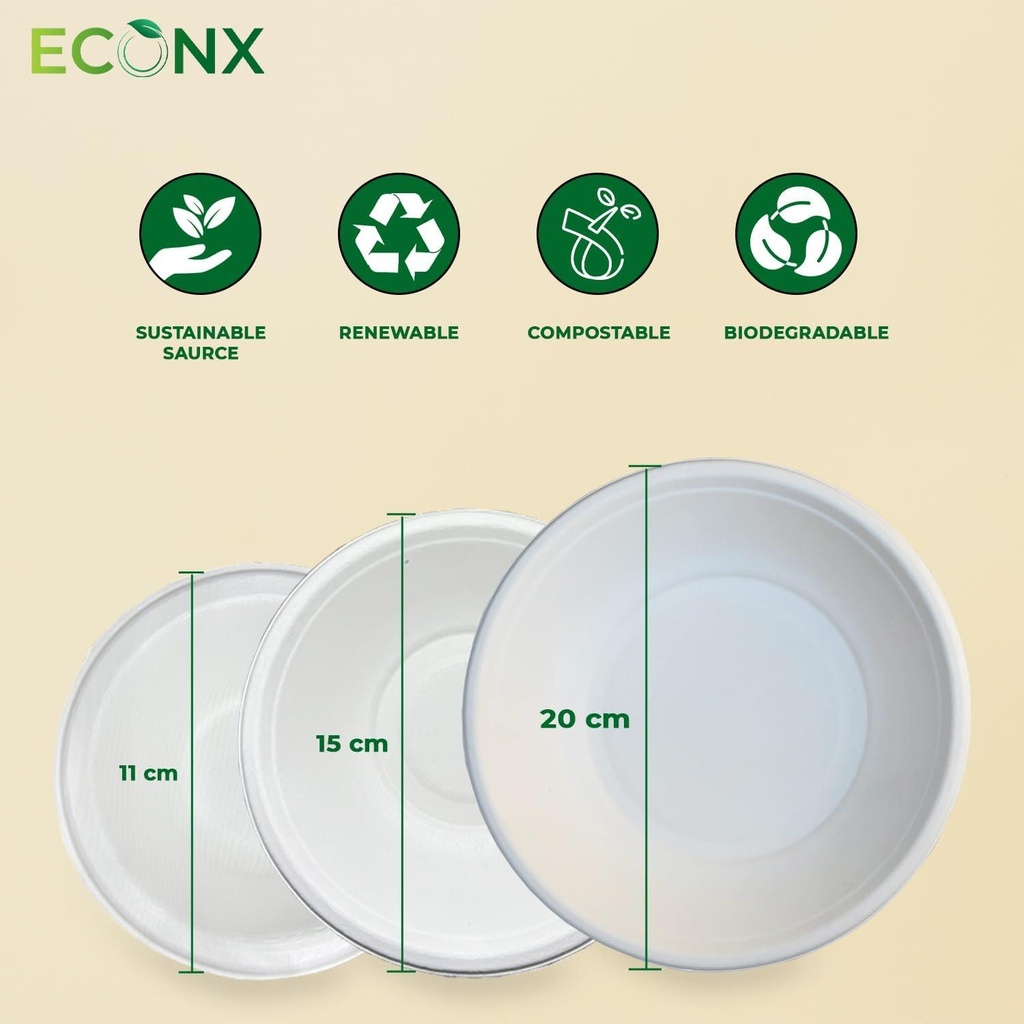 100 X 6oz 180ml Bowl  Bagasse