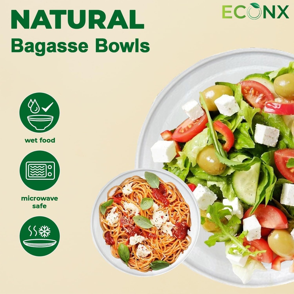 100 X 6oz 180ml Bowl  Bagasse