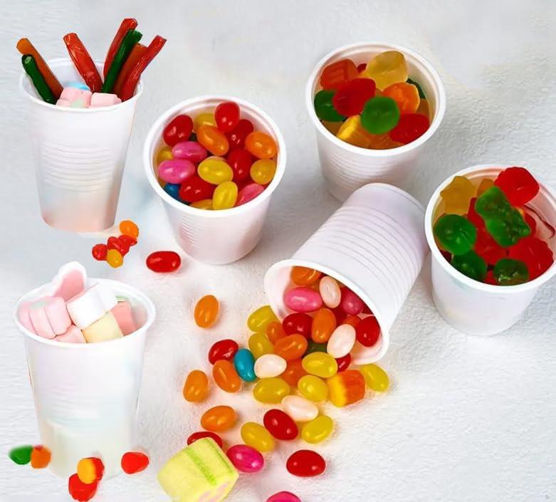 1000pk 7oz White Plastic Glasses
