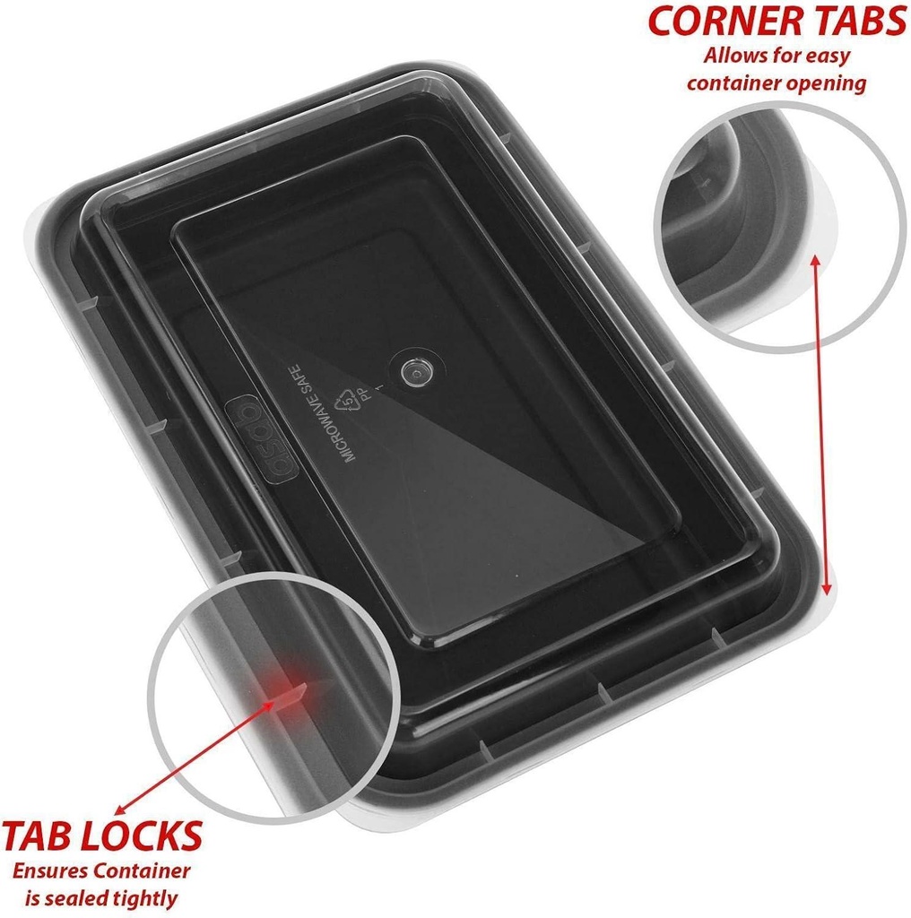 1 Compartment Meal Prep Containers 32oz Pack of 30