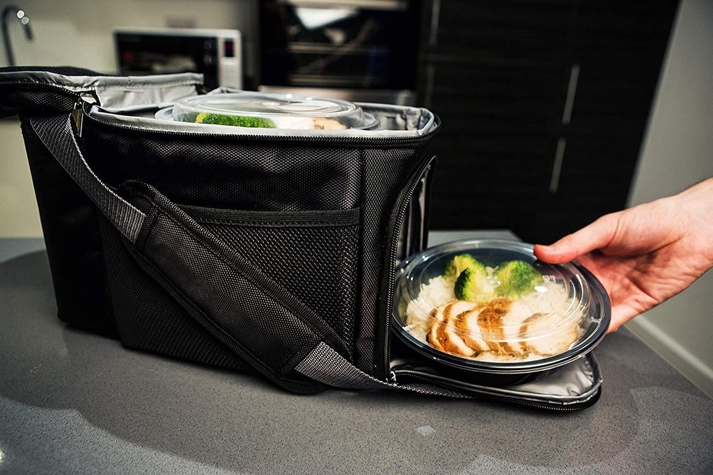 10 X Round Plastic Meal Prep Containers - Reusable BPA Free with Airtight Lids