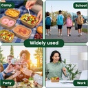 100 x 18oz 500ml Kraft Paper Disposable Container with Paper Lids Take Away Paper Lunch Box Food Container