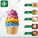 100 x Paper Soup Cup+Lid (227ml/8oz) Kraft Pack of 100