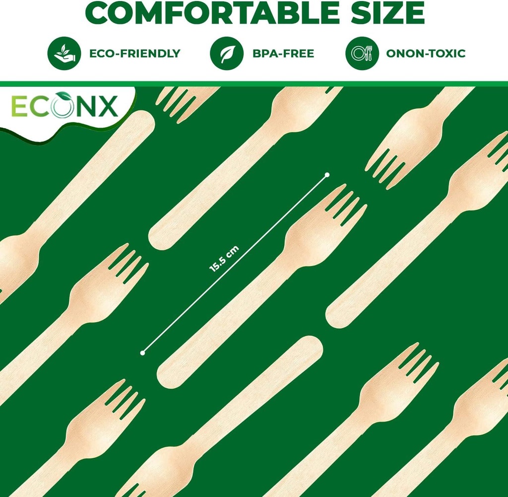 100 PCS Wooden fork
