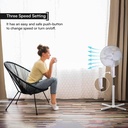 10 x MantraRaj White Pedestal Standing Floor Fan 16 Inch 3 Speed Settings Safety Mesh Grill Oscillating Fan Adjustable Height And Tilting Head Standing Fan Ideal for Home Office Air Cooling Fan (10)