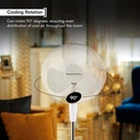 10 x MantraRaj White Pedestal Standing Floor Fan 16 Inch 3 Speed Settings Safety Mesh Grill Oscillating Fan Adjustable Height And Tilting Head Standing Fan Ideal for Home Office Air Cooling Fan (10)