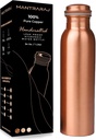 100% Pure Copper Water Bottle 1 Liter 34oz Ayurvedic Bottle Leak Proof