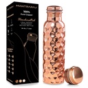 100% Pure Copper Water Bottle 1 Liter 34oz Ayurvedic Bottle Leak Proof