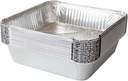 100 X No.9 Deep Aluminium Foil Containers With Lids