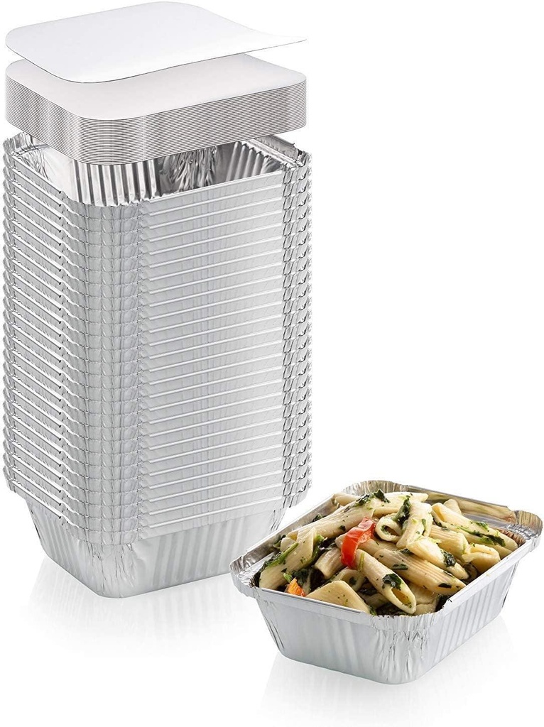 100 x HRD Foil Food Container No.2 470ml/16oz Pack of 100