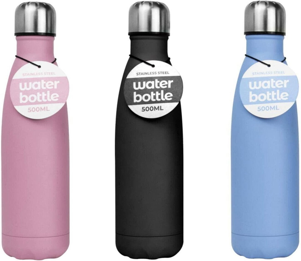500ml Stainless Steel Water Bottle Vacuum Insulated Sports Gym Drink Flask