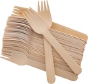 100 X Biodegradable Wooden Forks