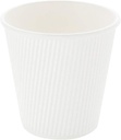 100 X 12Oz White Ripple Paper Coffee Cups